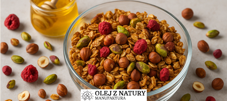 Domowa granola - naturalne suszone owoce, orzechy i miód